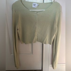 Princess Polly michael top in lime green - light green cropped cardigan